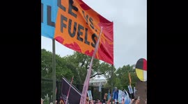 US: Climate Activists Protest Outside White House On Indigenous Peoples’ Day 2