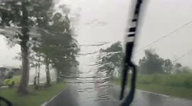 Heavy rains as tropical cyclone Kompasu hits Talisay City, Philippines
