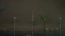 Heavy Winds and Rain of Tropical Cyclone Pamela in Mazatlán, Mexico