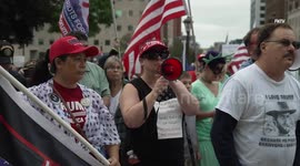 Trump supporters gather outside Michigan Capitol for 'Election Integrity Rally'