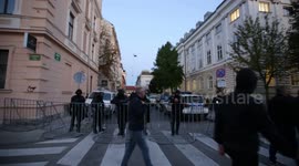 Police Presence During Anti-Covid Demonstration In Ljubljana, Slovenia