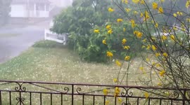 Massive hail stones pummel Sydney, Australia