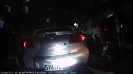 ROAD RAGE: Moped rider argues with elderly people as they block the road (Dashcam Video)