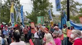 US: Climate Activists Protest Outside Of Jaime Pinkham’s Apartment In Arlington, VA