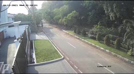 Chasing Two Herds Seize Youth's Cellphones on Highway Cctv Recorded by Cemara Residents in East Jakarta