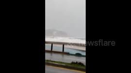 Storm Pamela knocks down trees, floods streets in Mazatlan, Mexico