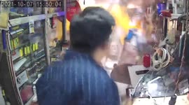 Three men escape serious injuries as bus slams into shop in central India