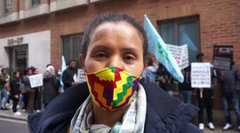 Protest of the evacuate Eritreans refugees in Libya