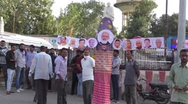 Congress activists burnt effigy of PM Modi on Dussehra in India