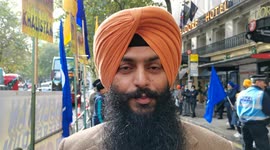 Sikhs protest against Modi regime genocide of Sikhs and demand for an Independent Khalistan