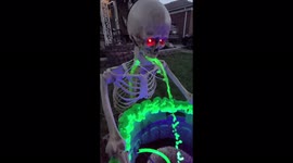 Puking Skeleton Halloween Decoration