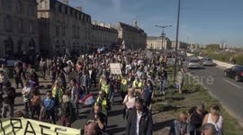 Gilets jaunes and anti-health pass protest against Macron medical laws and overpriced oil.