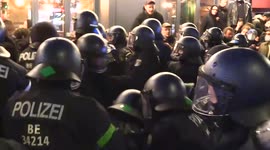 Violence erupts at protest against Berlin camp eviction