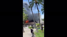 US: Large Fire Breaks Out In Waikiki, Hawaii