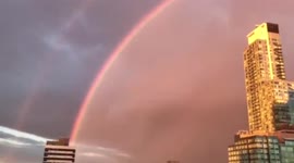 US: Double Rainbow Appears In New York Sky
