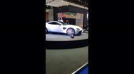 Aston Martin DB11 super car show in motor show.