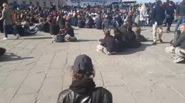 No Green Pass sit-in at Trieste port, Italy