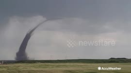 Spectacular and picturesque tornado twists in the Colorado sky