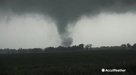 Massive tornado takes a spin through small torn of Virgil, Illinois