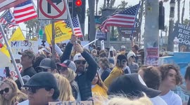 California parents protest vaccine mandates in schools by pulling kids out of class during National Walk Out Day