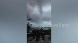 Huge waterspout sweeps across ocean in the Philippines