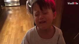 Parents prank son by pretending they ate all his Halloween treats