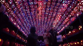 7,000 carved pumpkins create fantastical display at Great Jack O’Lantern Blaze in New York