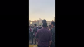 Chile: Dog Artwork Appears At Plaza Dignidad During Second Anniversary Of Social Outbreak Protest
