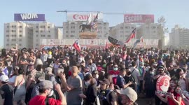 Chile: Protesters Gather In Plaza Dignidad To Mark Second Anniversary Of Social Outbreak 4