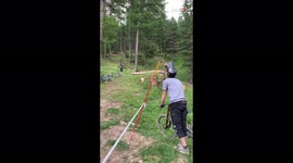 'French cyclist shares footage of his WILD CRASH following jump attempt '