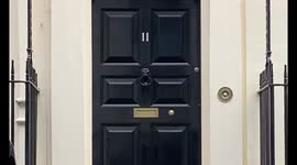 Bill Gates Leaves 11 Downing Street after meeting Chancellor Rishi Sunak