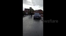 UK: Gusty Wind Sweeps Through Widnes, Cheshire, And Leaves Damages