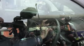 Medical freedom protesters almost get run over by female driver