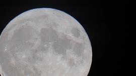 Stunning close up of full 'Hunter's Moon' rising in Kent, UK