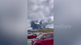 Spectacular footage shows erupting Mount Aso propelling ash clouds into Japanese skyline (updated)