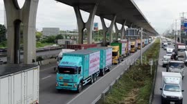 Thai truckers protest over rising diesel prices