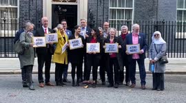 Zero Hour environmental campaigners and Mps  handed in Cop26 petition to 10 Downing  Street