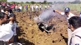 Indian Air Force's training jet crashes in central India but pilot survives after ejecting