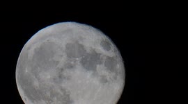 Close up of Hunter's full moon rising in Kent, UK