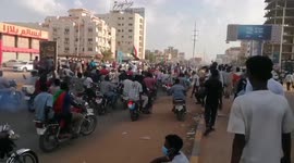 Pro-transitional Sudan government, rival groups protest
