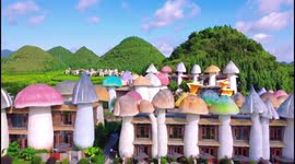 Mushroom-themed resort hotel in southern China fulfils tourists' dreams of living in fairy tale world