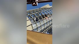 Further footage: Japan roller coaster stops mid-ride after power outage at Universal Studios in Osaka