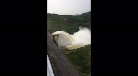 Vietnam floods: Emergency water discharge from giant dam is a sight to see