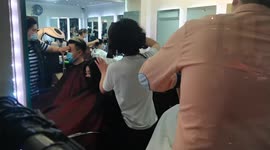 Busy Chinese Hairdresser - Tang's Salon in Chinatown, London