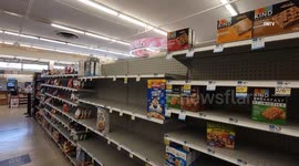 New York City drug store shelves are left empty