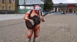 Skinless Cosplayer Plays A Tune At The London MCM Comic Con