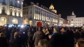 Italy: Thousands People Gather For No Green Pass Protest In Turin