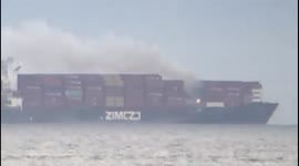 '16 crew members rescued' from cargo ship on fire near Victoria, British Columbia