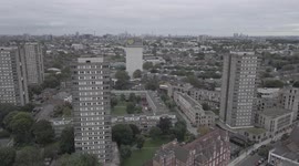 Grenfell Tower London UK above  Drone Footage