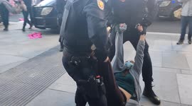 Extinction Rebellion activists protest in Madrid on 25th October, 2021